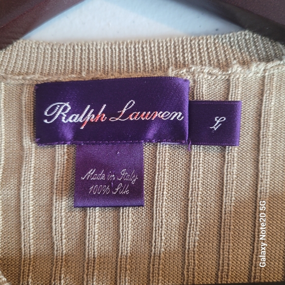 NWOT Ralph Lauren Purple Label Silk Ribbed Sweater Size Large - Picture 11 of 12